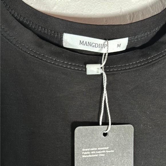 Sleeveless black bodysuit size large, full bottom - Picture 2 of 2